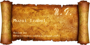 Muzsi Izabel névjegykártya